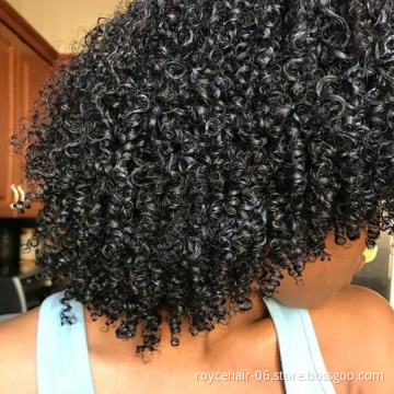 12A Fumi Super Double Drawn Raw Virgin Cuticle Aligned Short Curly Pixie Cut Human Hair Fringe Wigs with Bang For Black Women